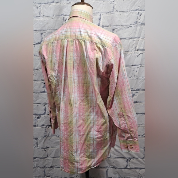 Burberry London Men's Button Down Shirt Check Vintage USA 90s Relaxed Fit Medium - Picture 11 of 16